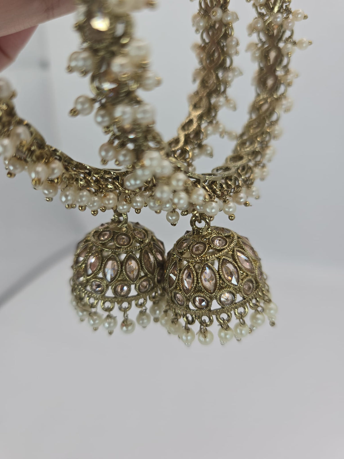 polki (reverse ad) jhumka bangles set of 2
