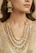 6 layer Kundan inspired set with jhumkas