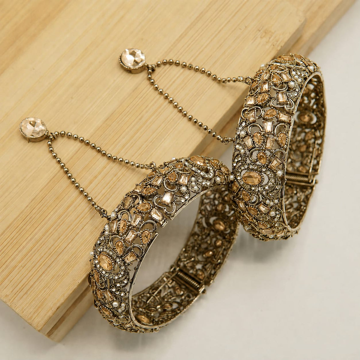 tapered victorian silver Kangans