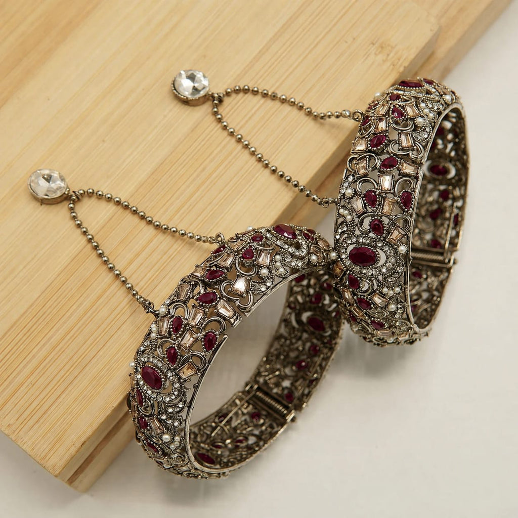 tapered victorian silver Kangans