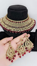 mehroon bridal set