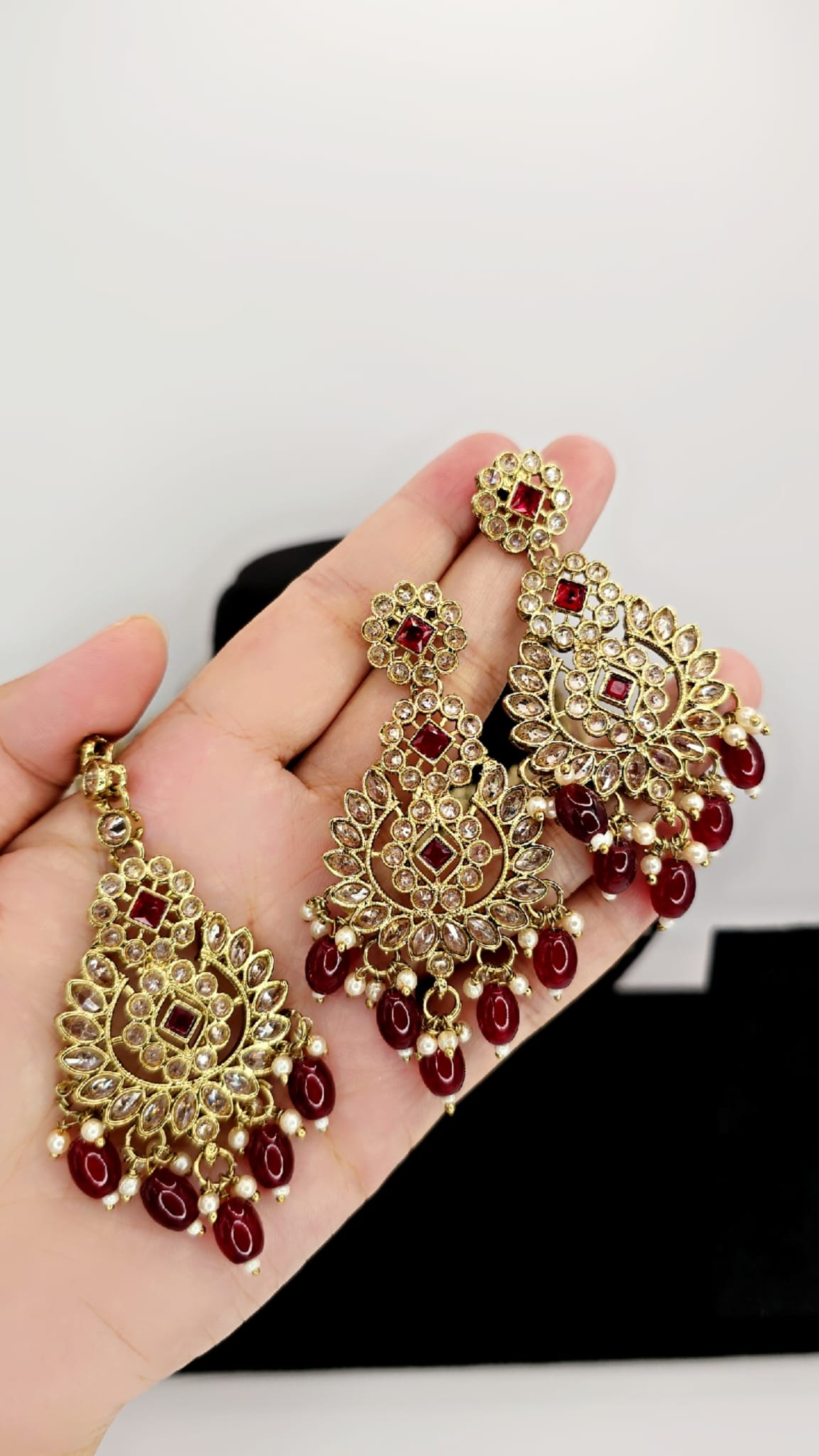 mehroon bridal set