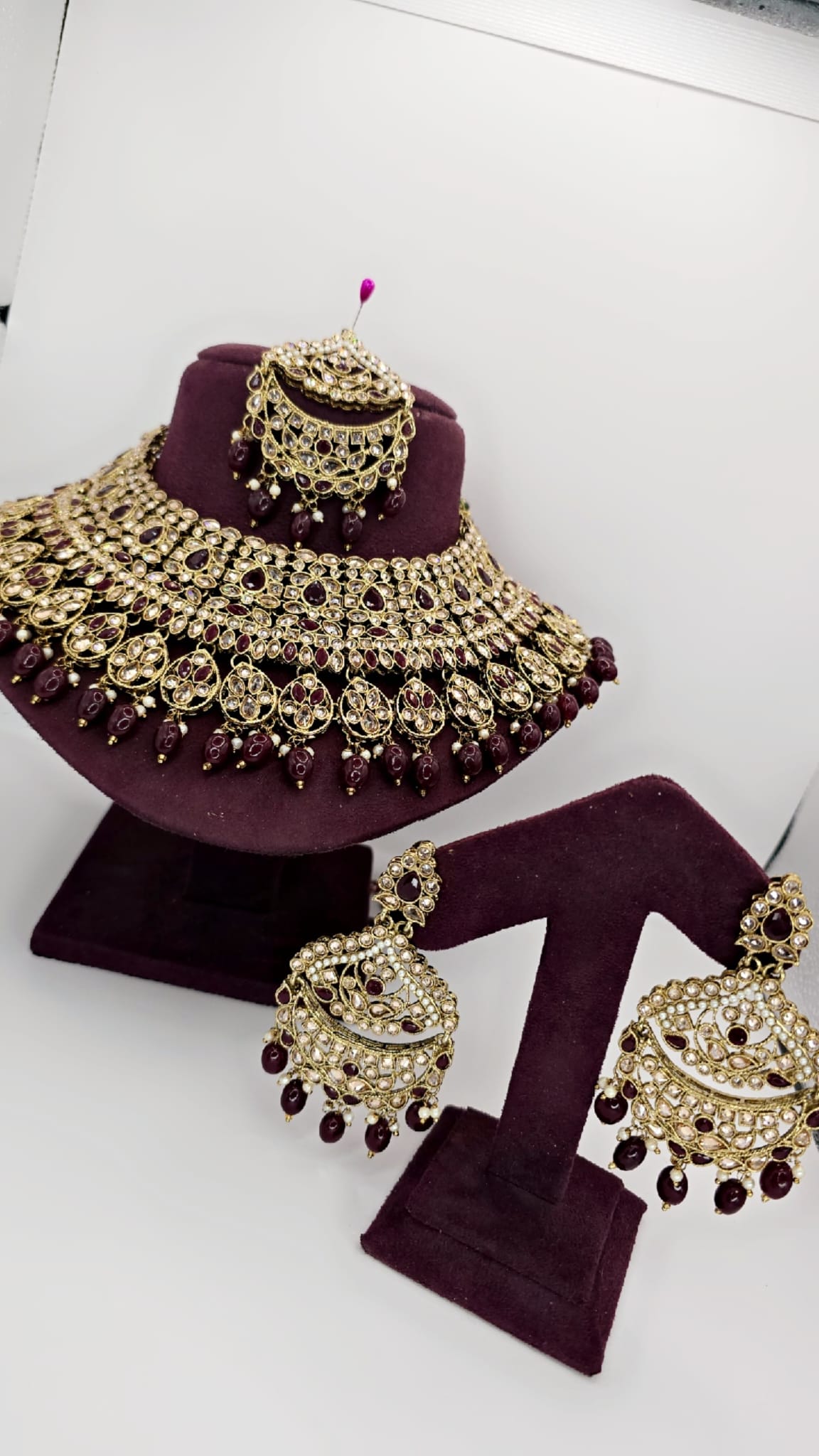 plum bridal set