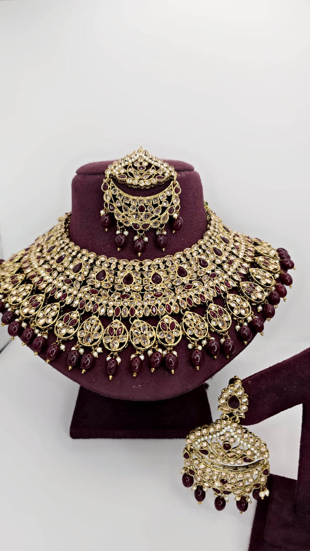 plum bridal set