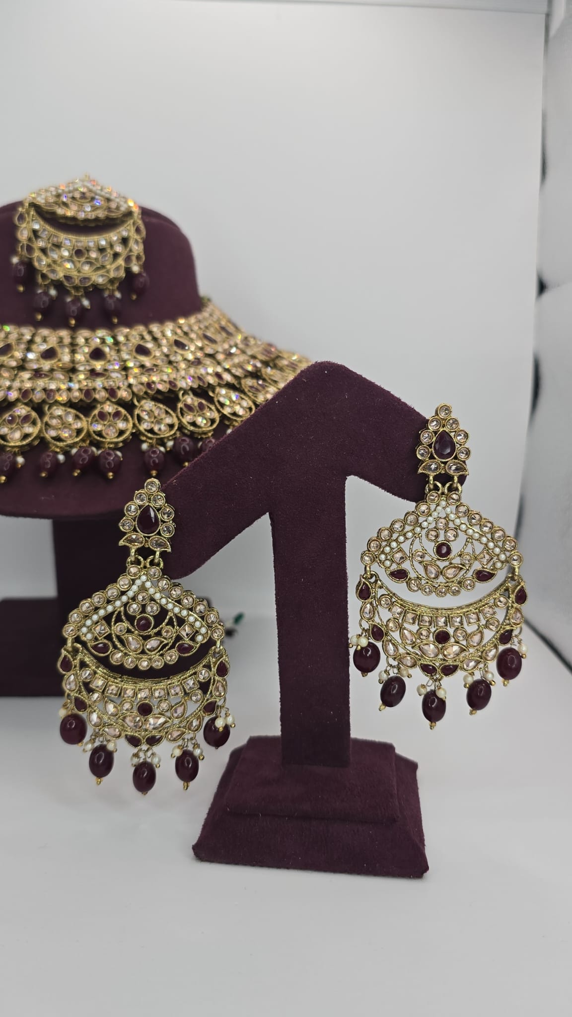 plum bridal set