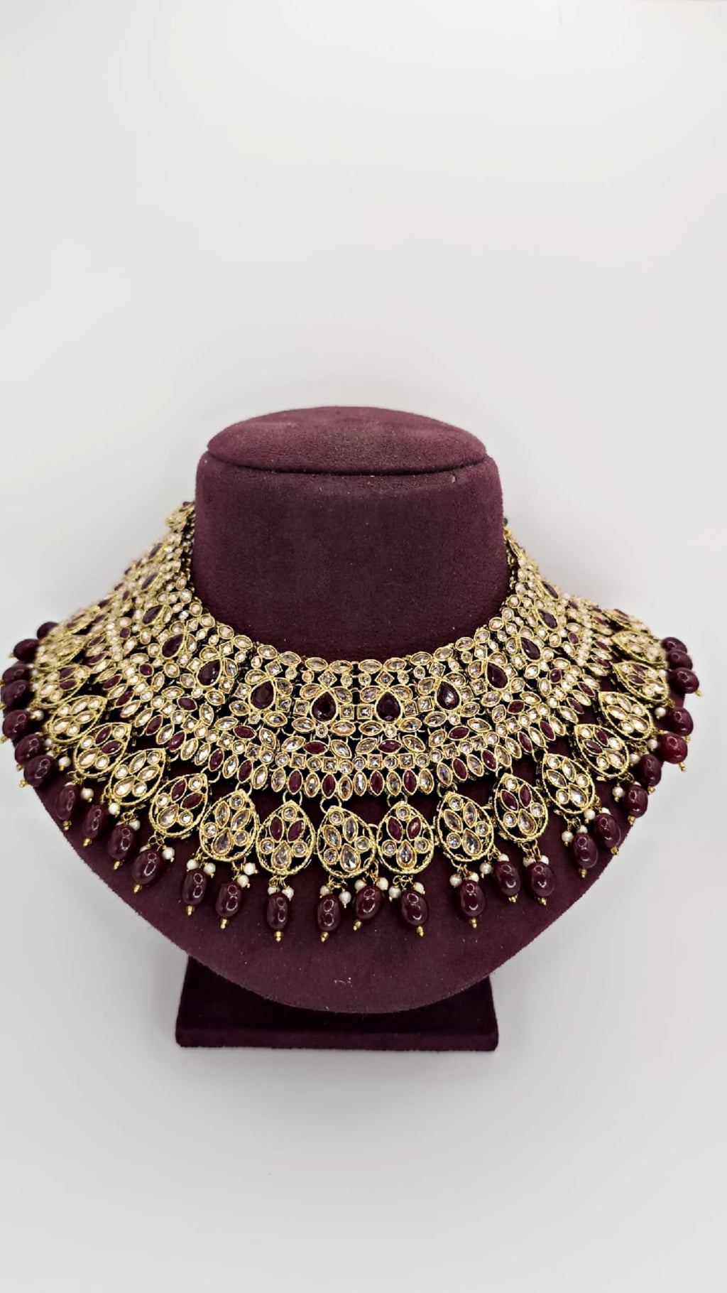 plum bridal set
