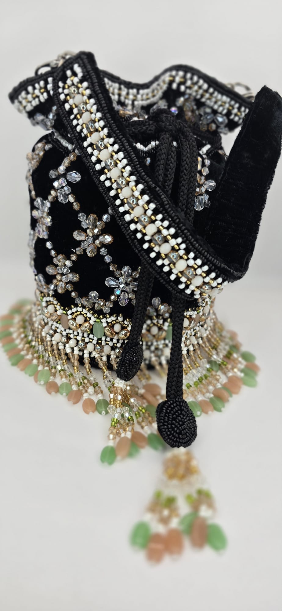 black multi potli bag