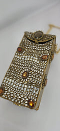 kundan inspired phone clutch