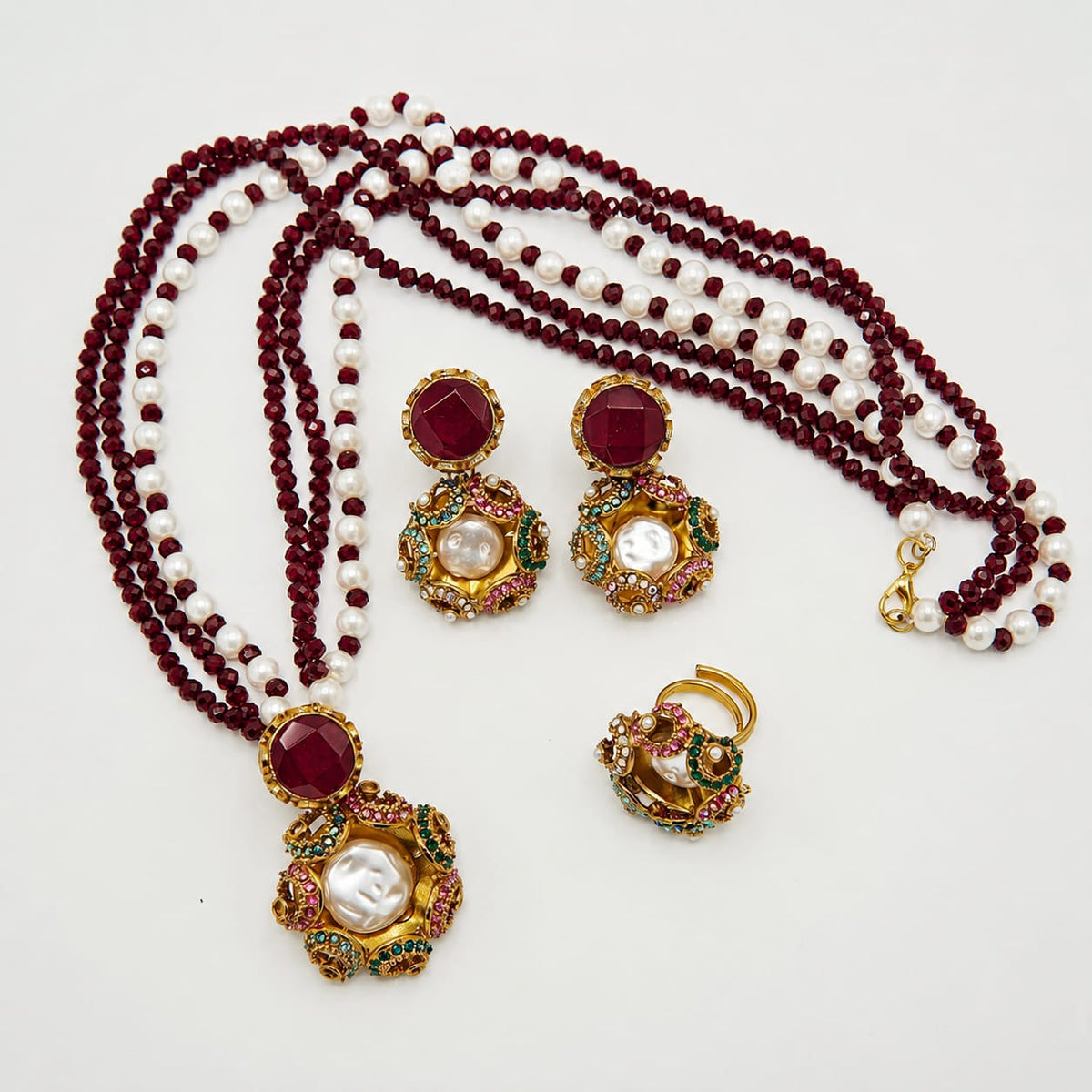 MOP doublet pendant set (does NOT include ring)