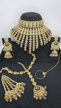 champagne stone fountain bridal set