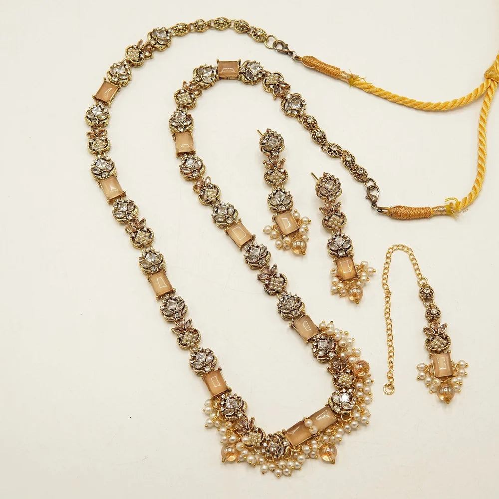 classy elegant long mala set