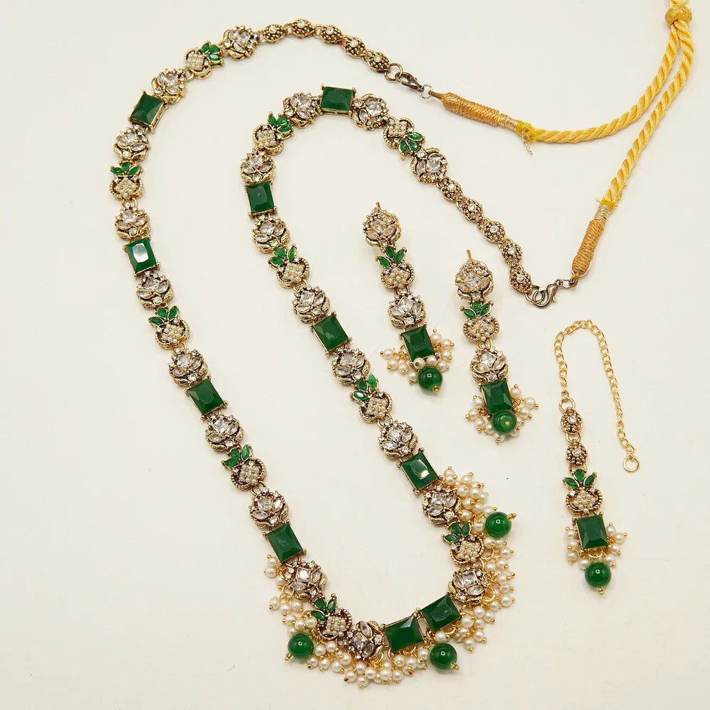 classy elegant long mala set