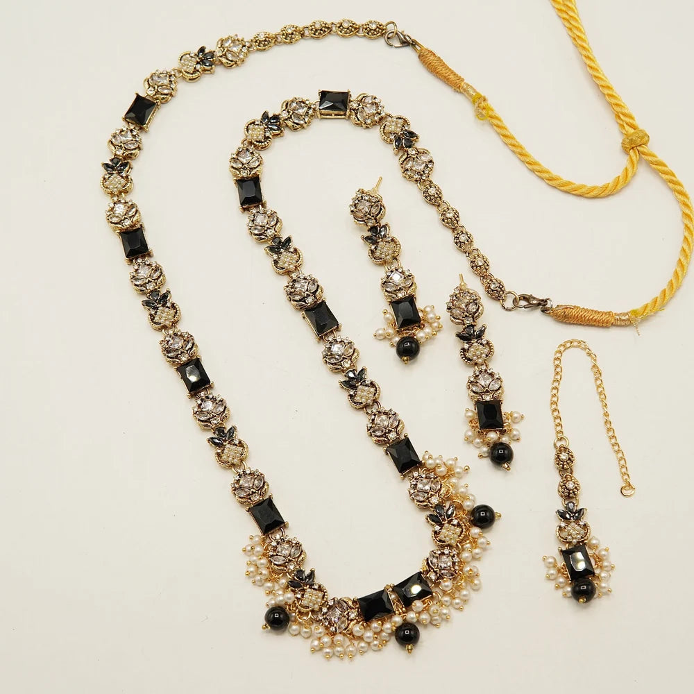 classy elegant long mala set