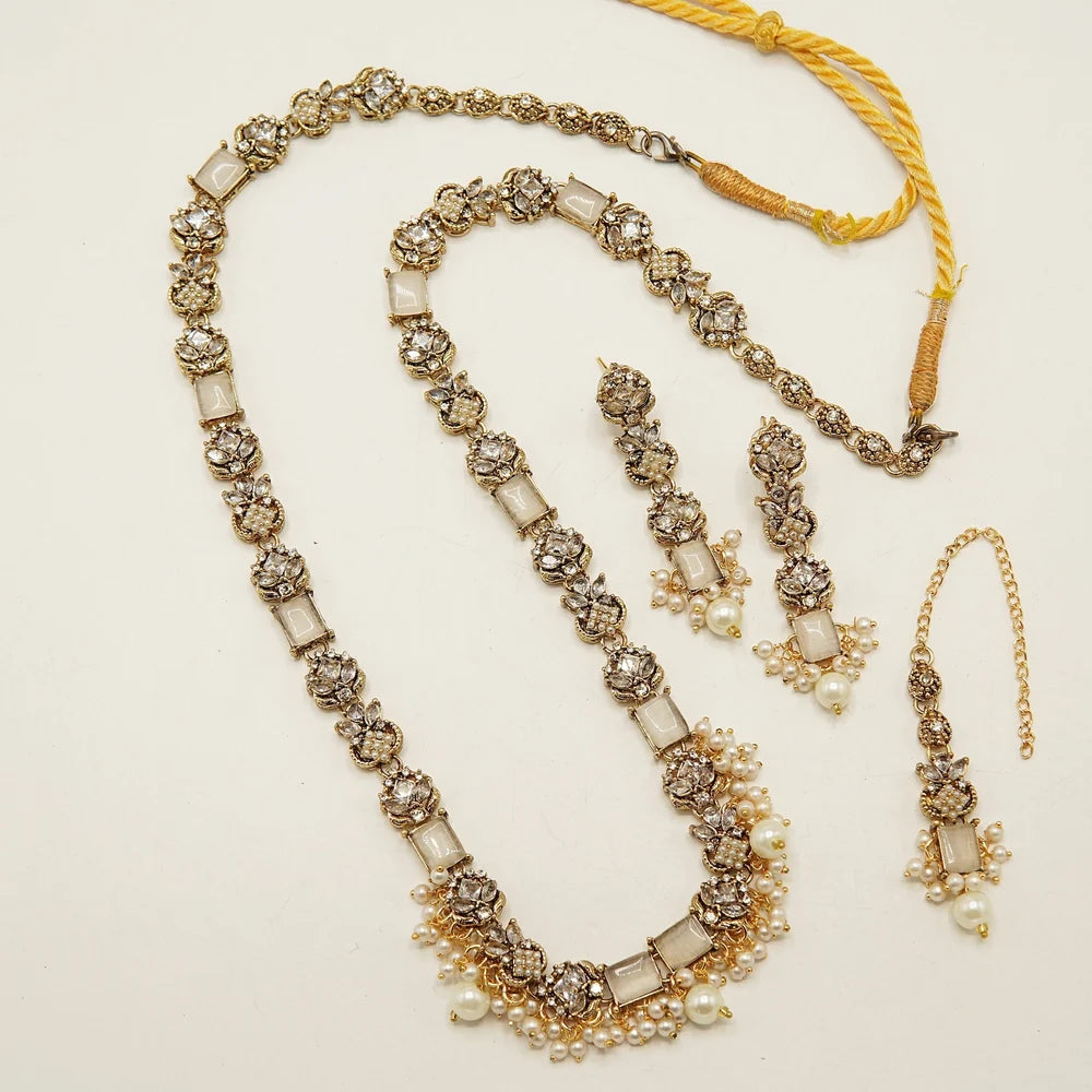 classy elegant long mala set
