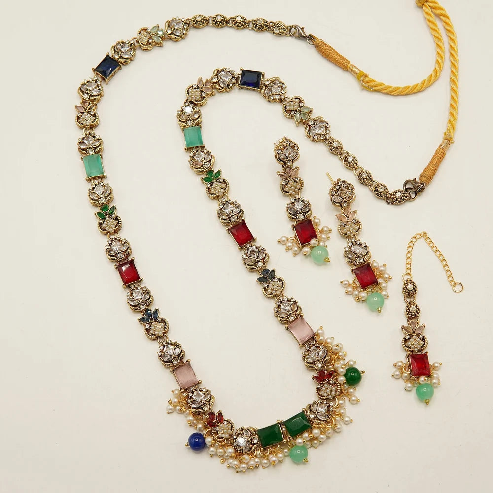 classy elegant long mala set