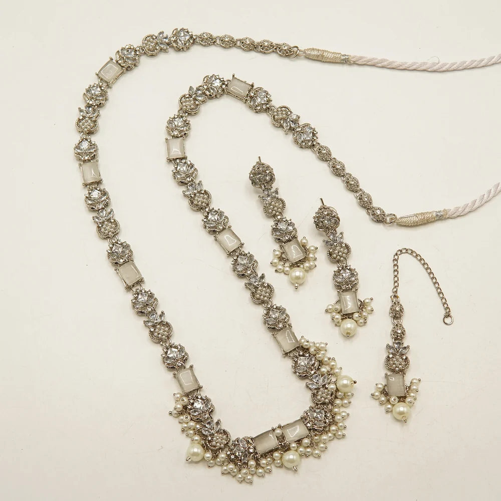 classy elegant long mala set
