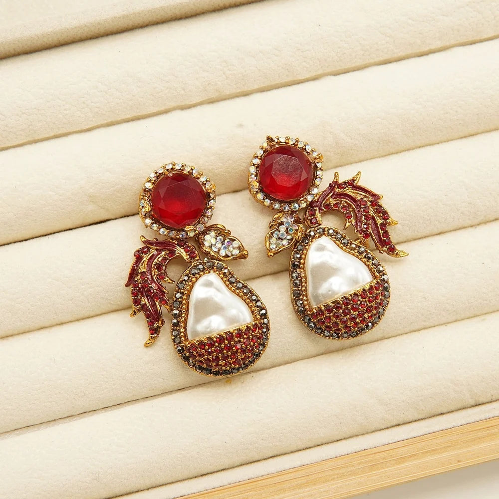antique MOP studs