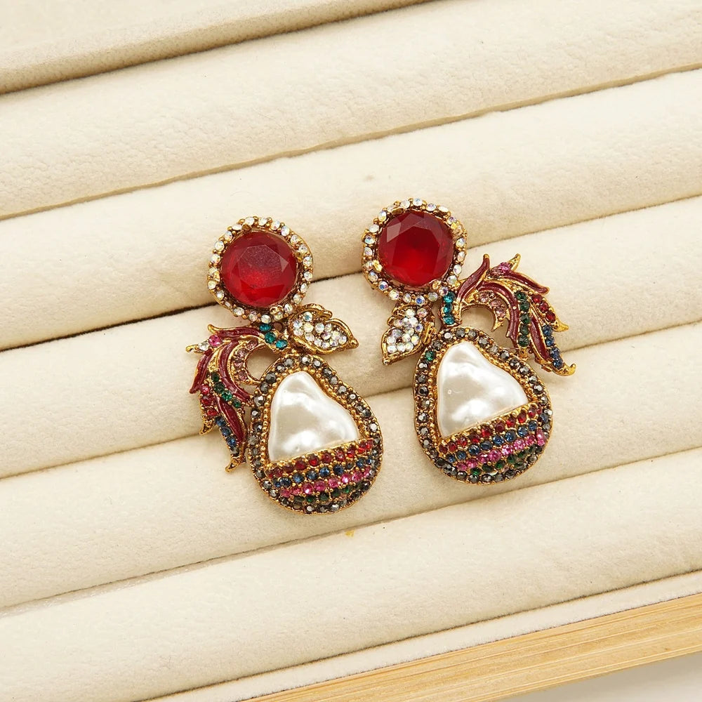 antique MOP studs