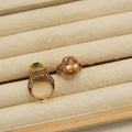 zircone antique adjustable ring