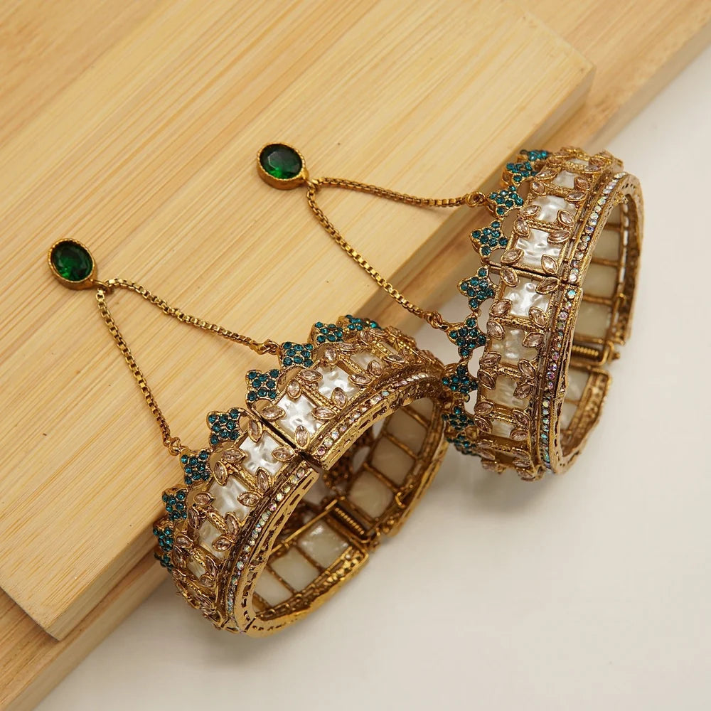 turkish crown inspired MOP bangles