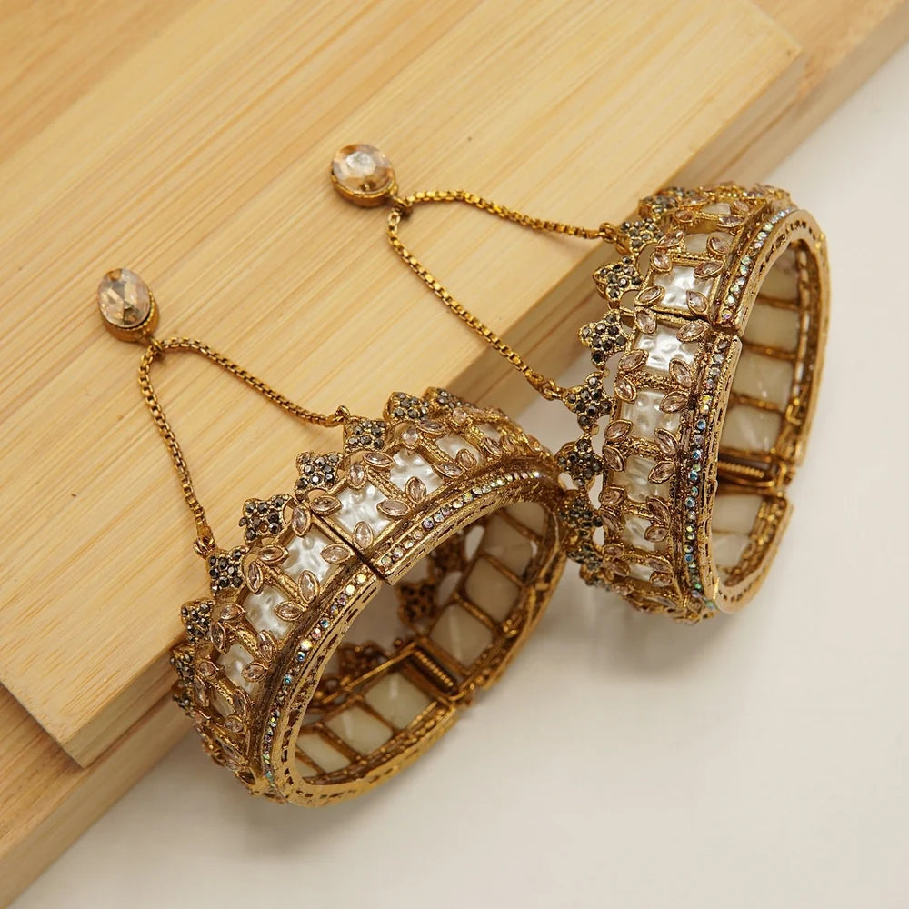 turkish crown inspired MOP bangles