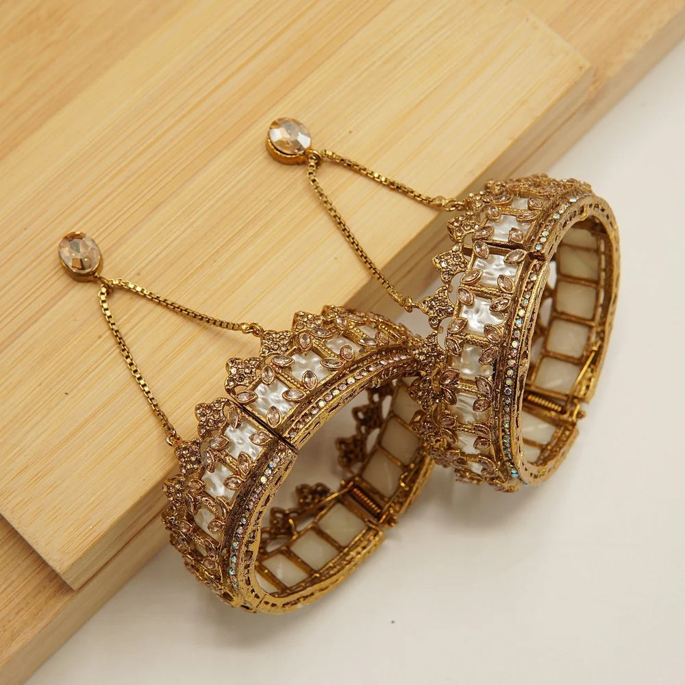 turkish crown inspired MOP bangles