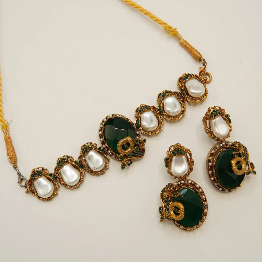 MOP big stone doublet choker set