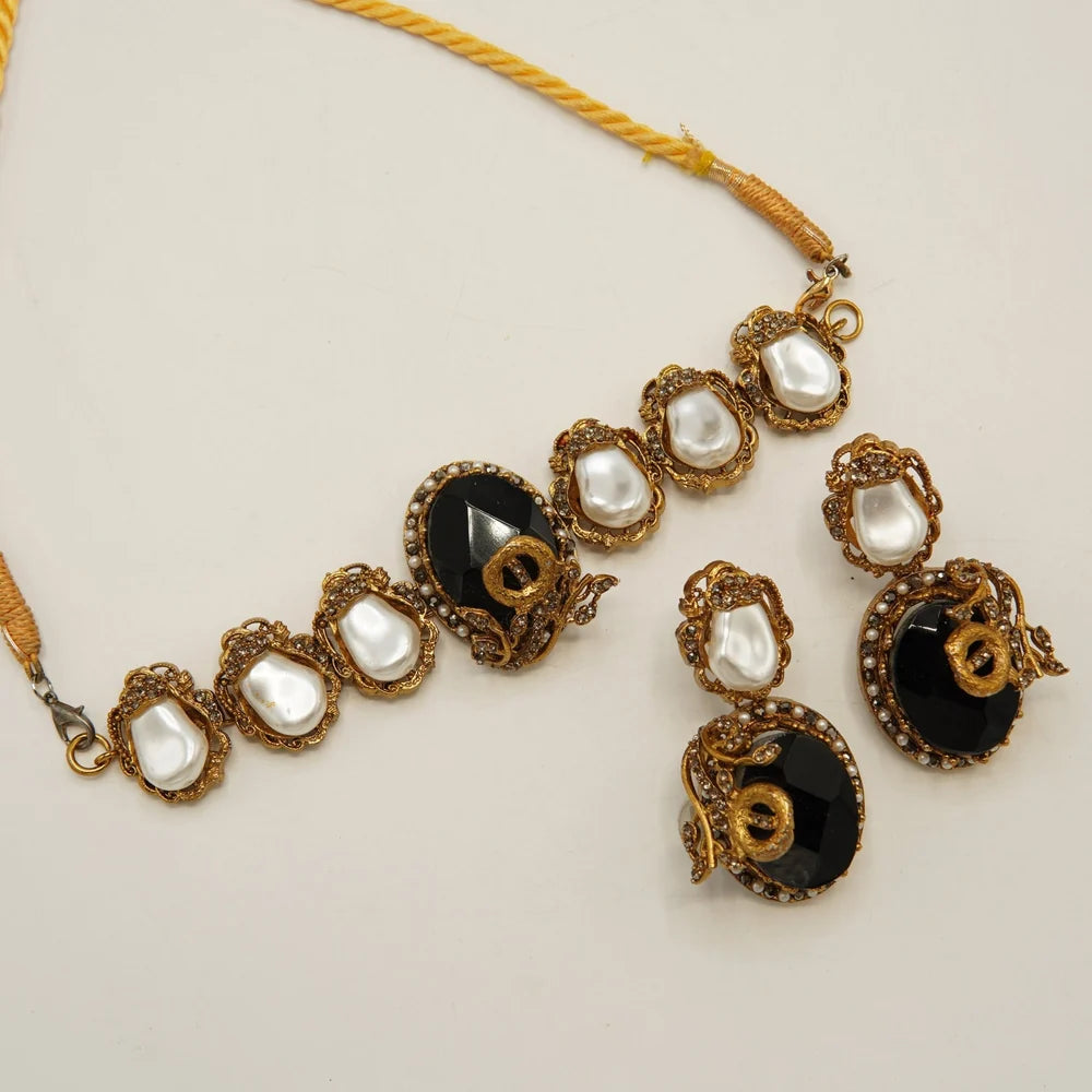 MOP big stone doublet choker set