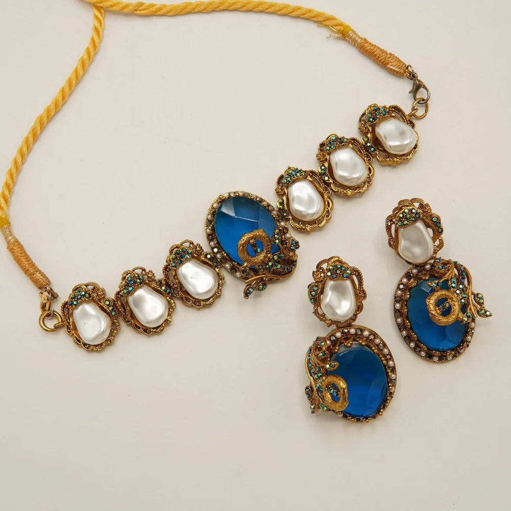 MOP big stone doublet choker set