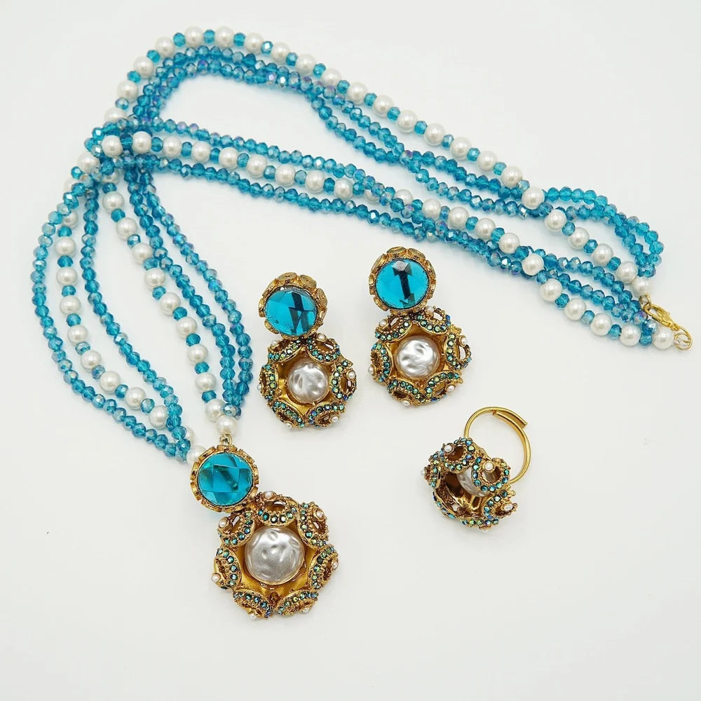 MOP doublet pendant set (does NOT include ring)