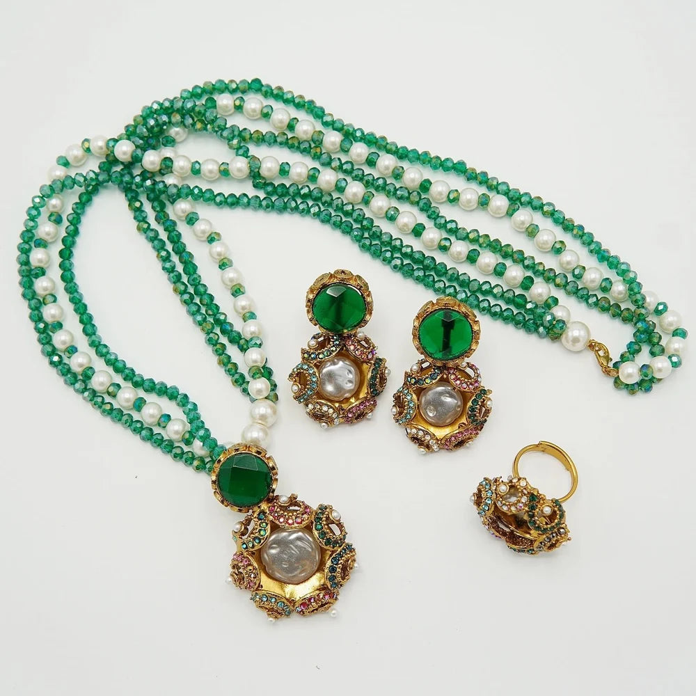 MOP doublet pendant set (does NOT include ring)