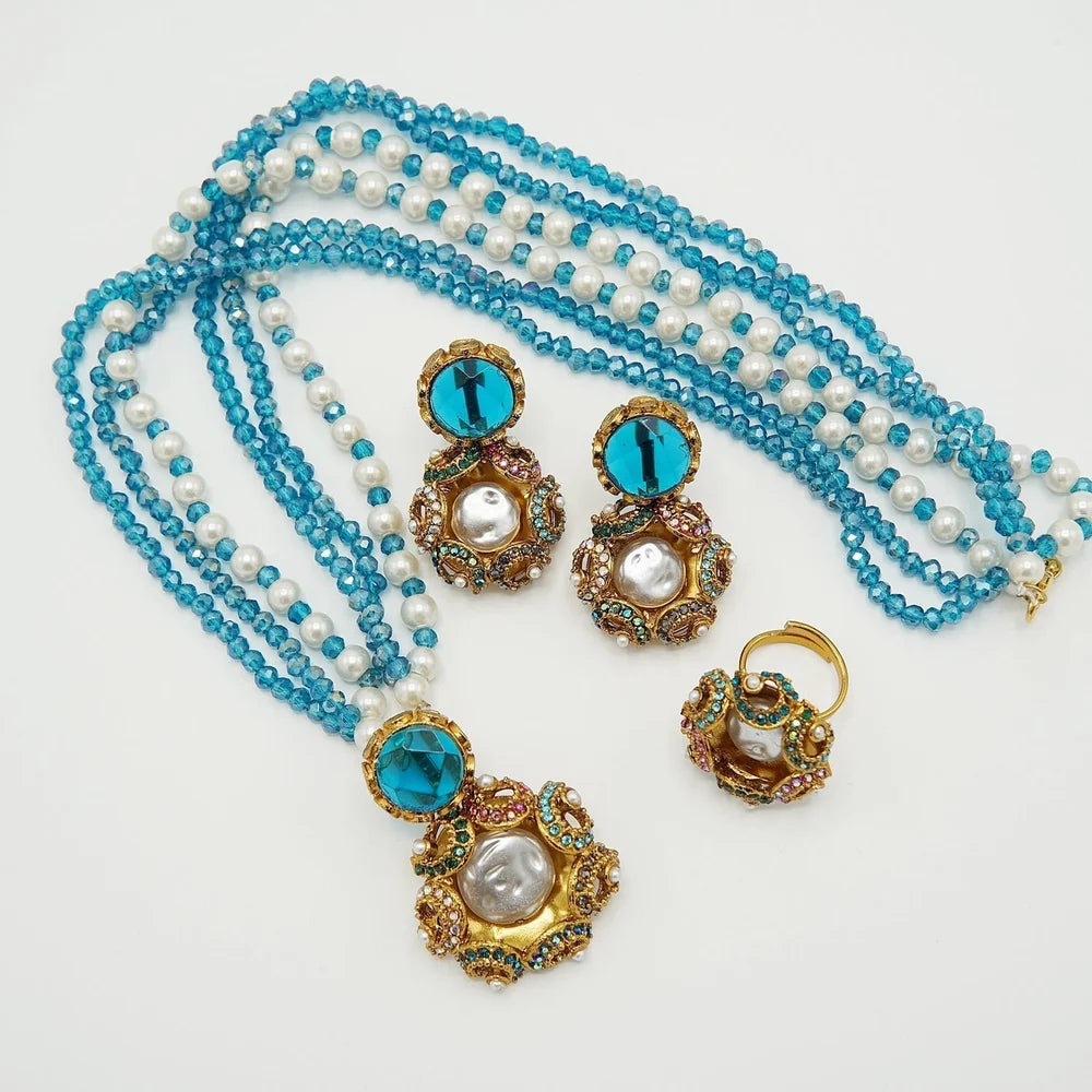 MOP doublet pendant set (does NOT include ring)