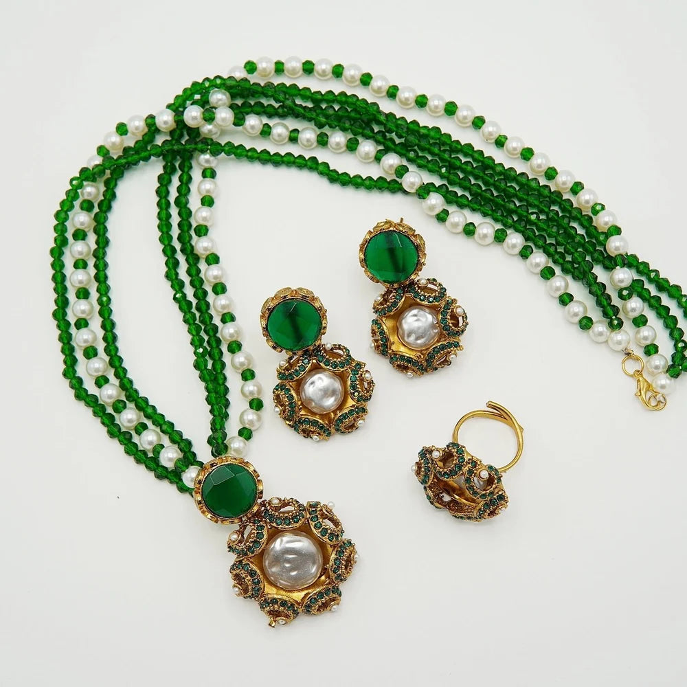 MOP doublet pendant set (does NOT include ring)