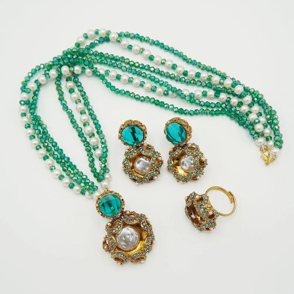 MOP doublet pendant set (does NOT include ring)