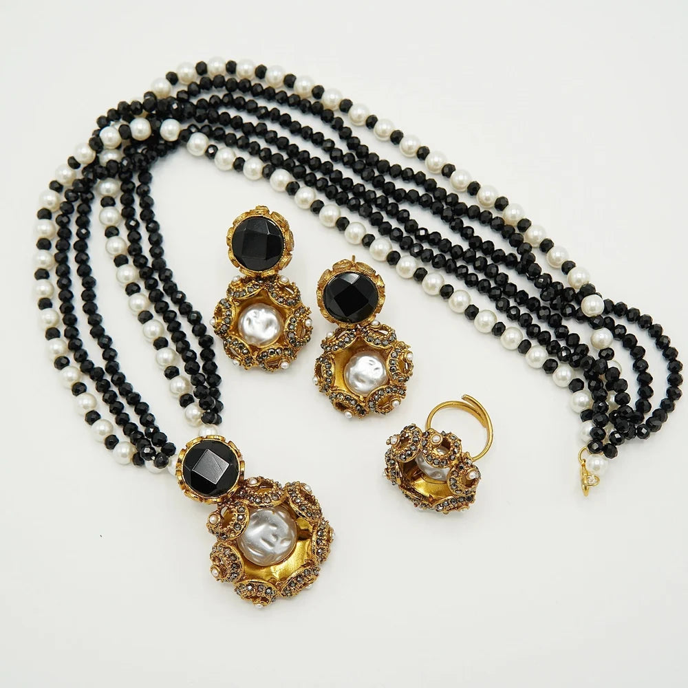 MOP doublet pendant set (does NOT include ring)