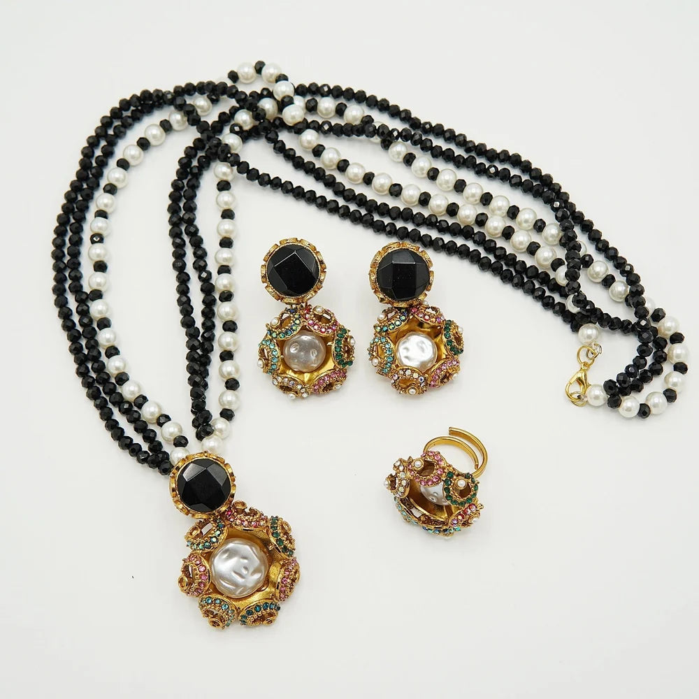 MOP doublet pendant set (does NOT include ring)