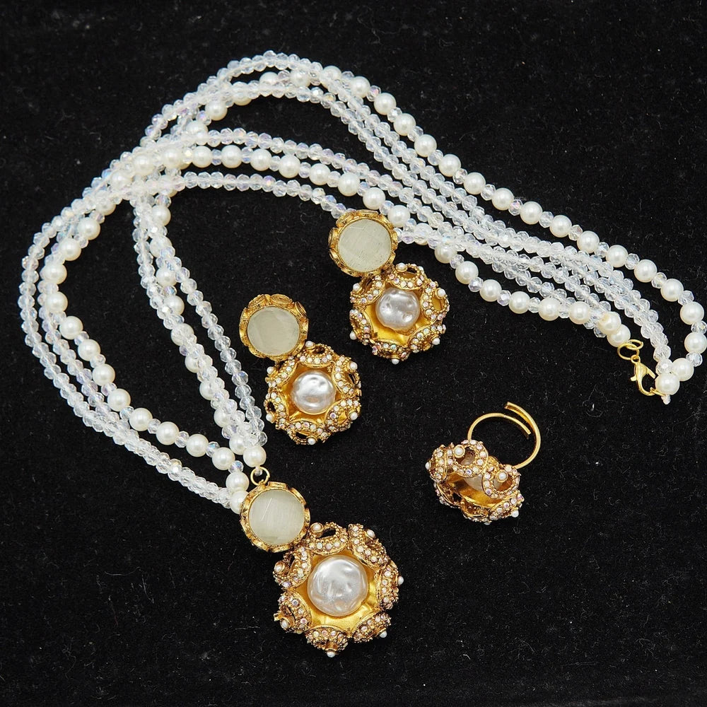 MOP doublet pendant set (does NOT include ring)