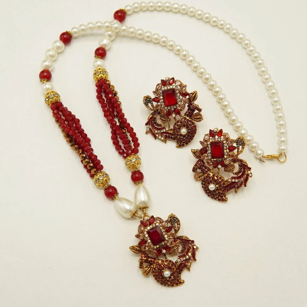 MOP turkish locket set with studs