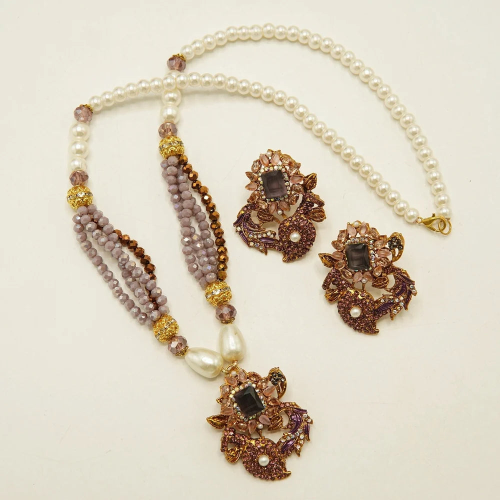 MOP turkish locket set with studs