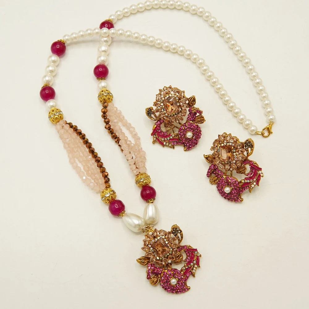 MOP turkish locket set with studs