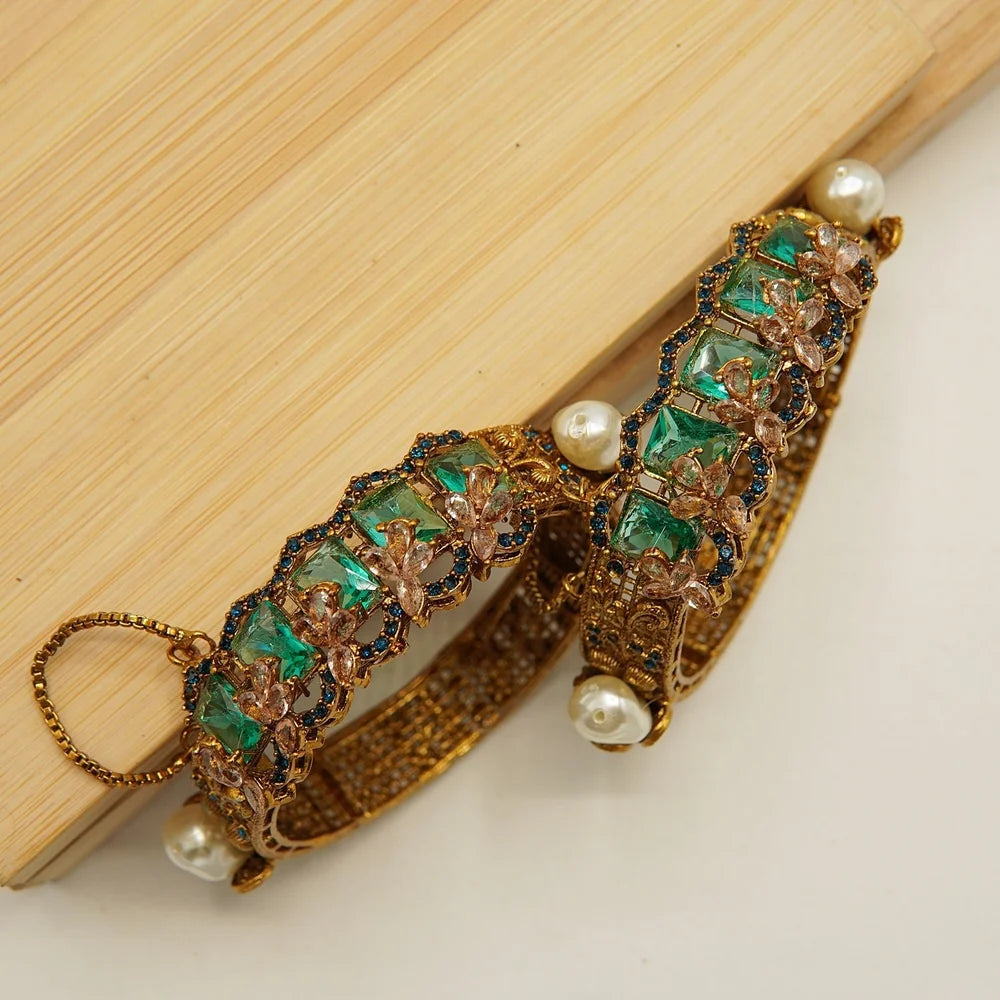 turkish zircon antique MOP bangles