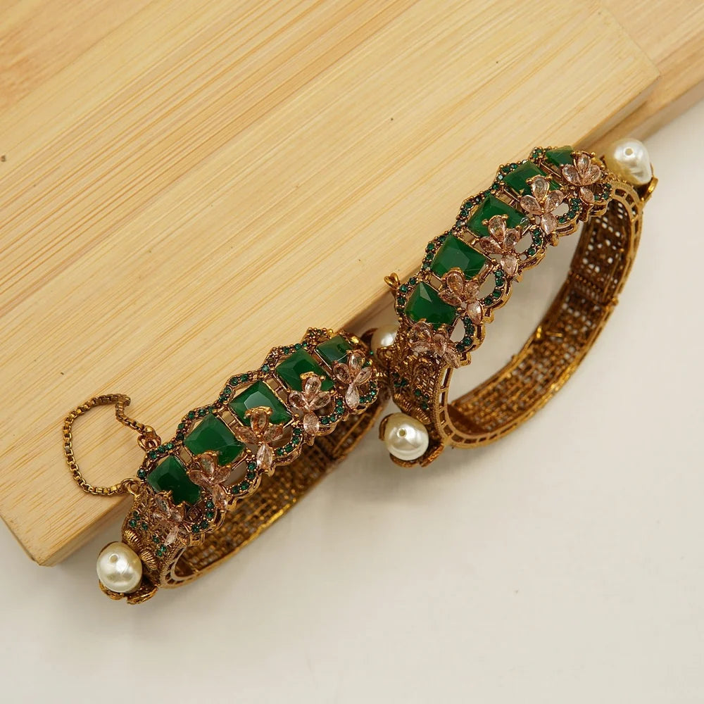 turkish zircon antique MOP bangles