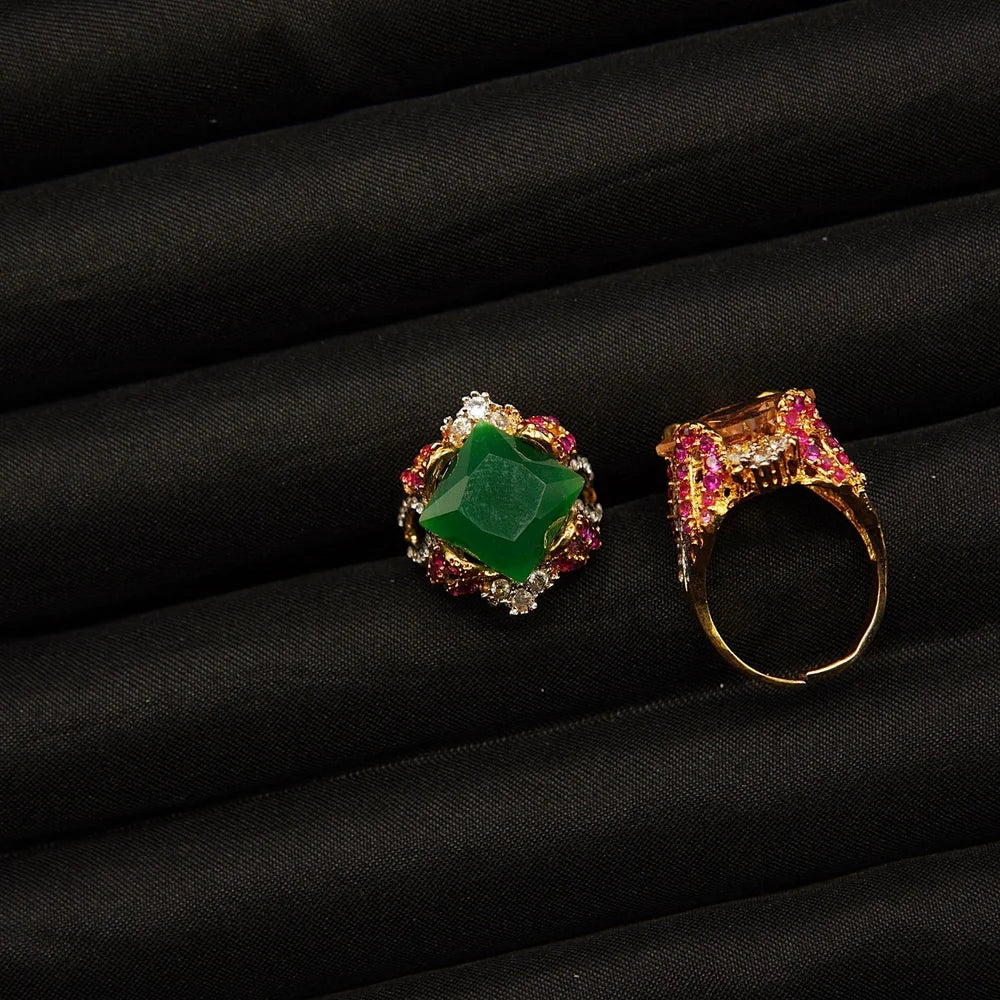 multi hexagon adjustable ring