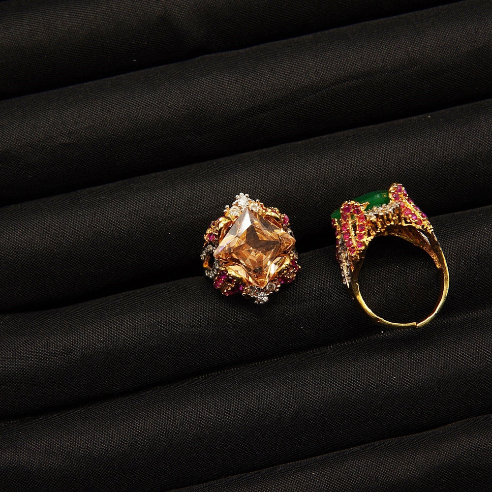 multi hexagon adjustable ring