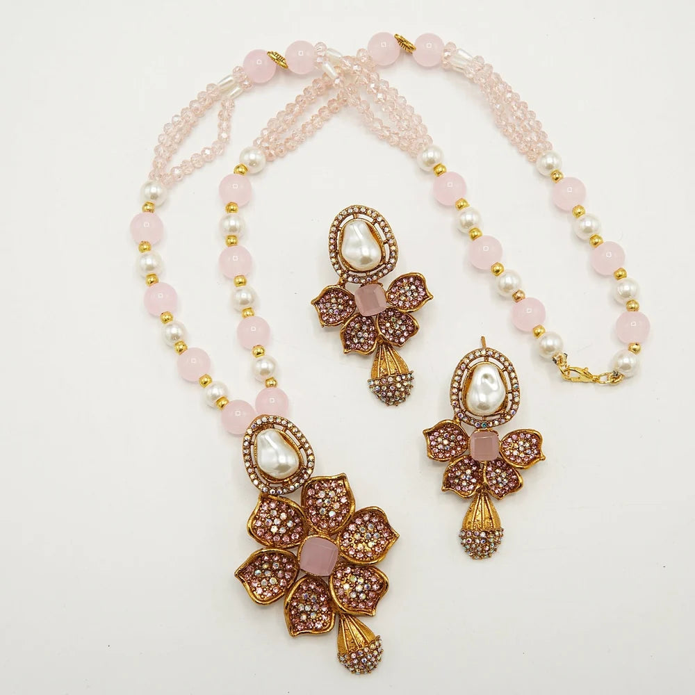 MOP doublet long mala set