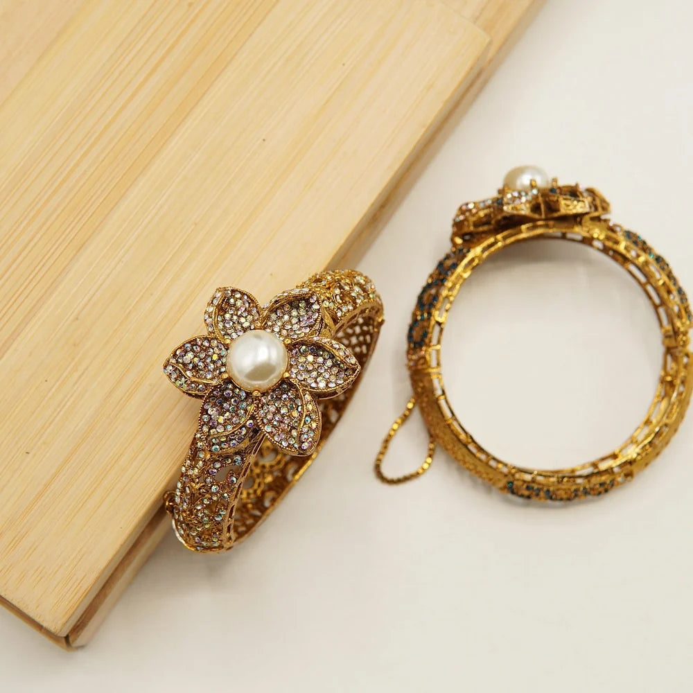 turkish flower pearl antique bracelet