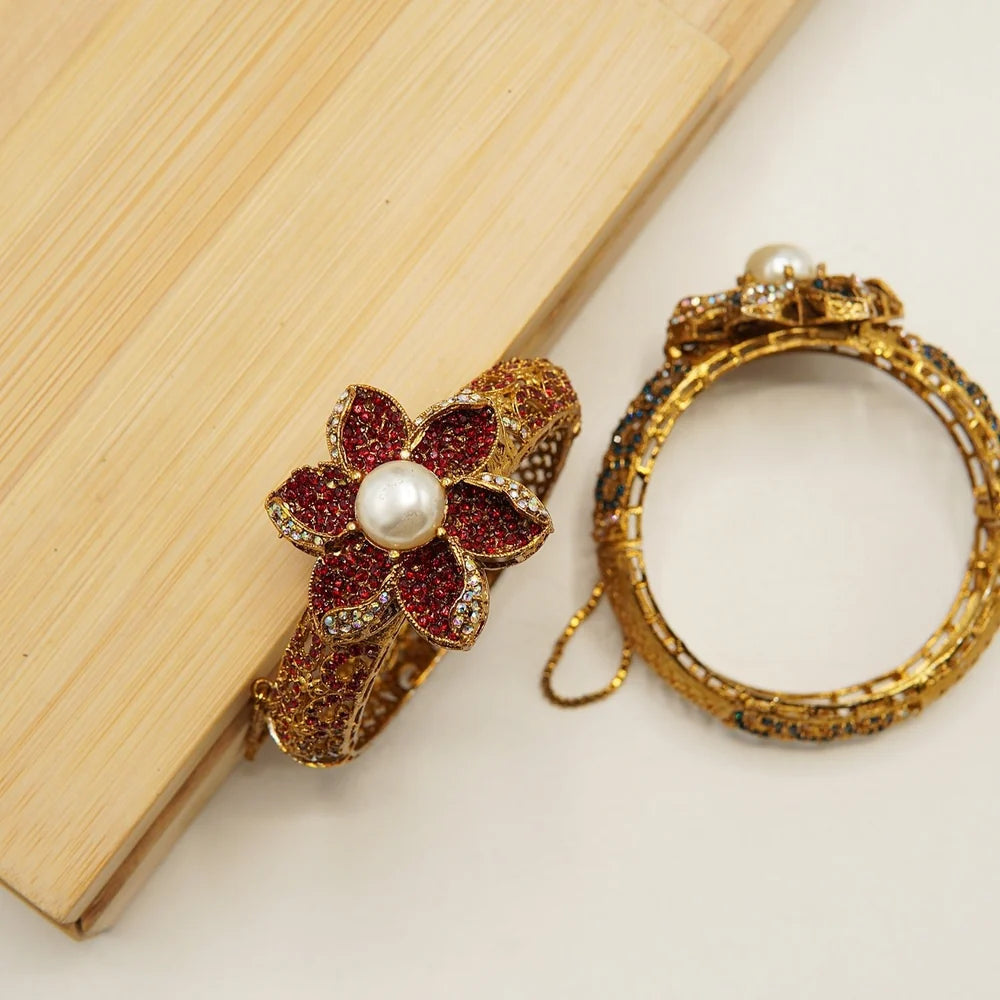 turkish flower pearl antique bracelet