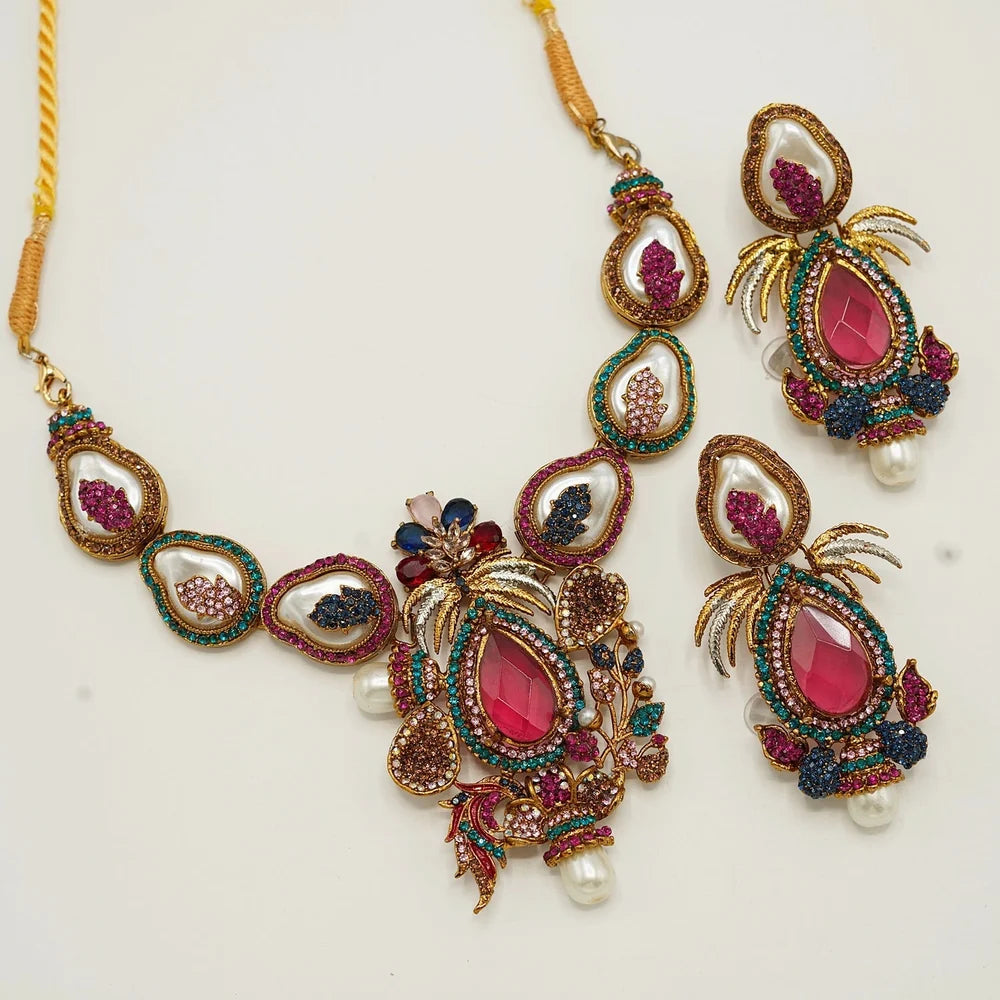 turkish MOP premium necklace set