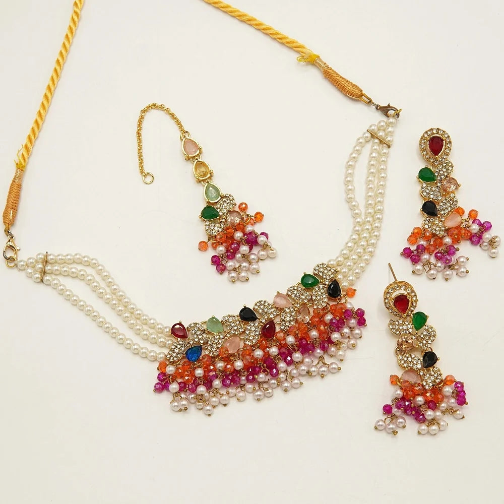 Sparkling Zircones Choker Set