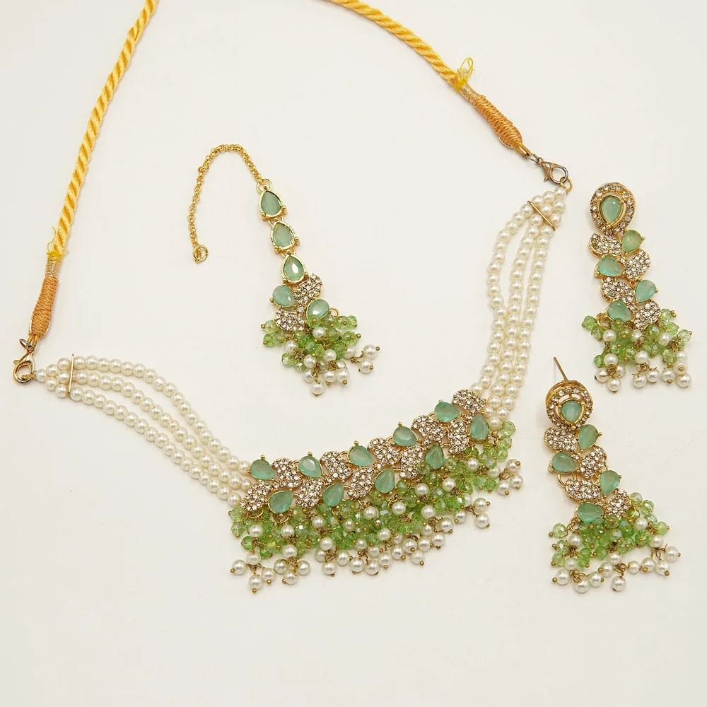Sparkling Zircones Choker Set